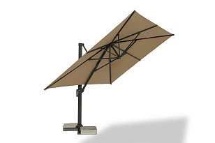 Зонт садовый 4SIS Римини 3 х 4 м, боковая опора, тент бежевый, садовая мебель