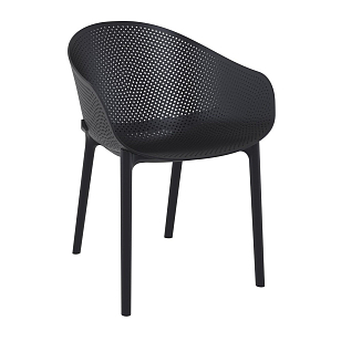 Кресло Siesta Contract Sky Цвет: черный для дачи Кресло Siesta Contract Sky Цвет: черный, садовая мебель