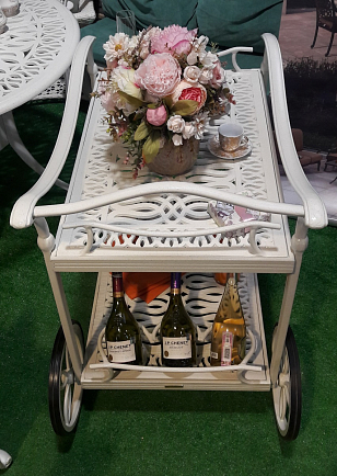 Сервировочный стол Вишневый Садъ Классик белый, садовая мебель