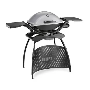 гриль газовый weber q 1200 на подставке, серый