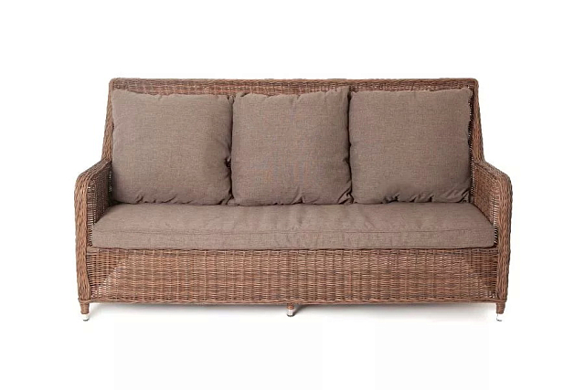 Диван 4SIS Гляссе трехместный Цвет: коричневый 