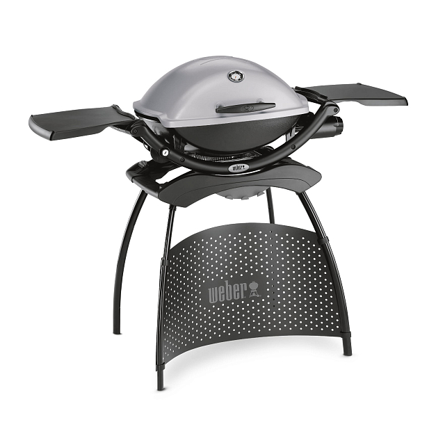 гриль газовый weber q 1200 на подставке, серый