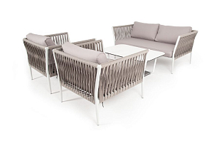 Лаунж-зона 4SIS Касабланка на 4 персоны, цвет бежевый, садовая мебель