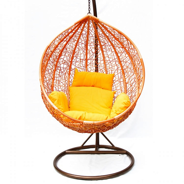 Купить Дачное подвесное кресло Kvimol 0001 Orange большой  .