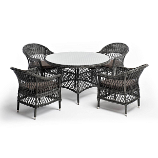 Обеденная группа 4SIS Дольче, цвет графит, садовая мебель