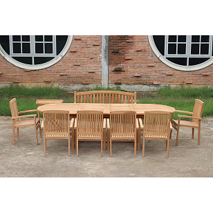 Обеденная группа из тика Lite Ragusa, садовая мебель