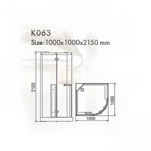 Инфракрасная душевая кабина KOY K063 для дачи Инфракрасная душевая кабина KOY K063, товары для загородного дома