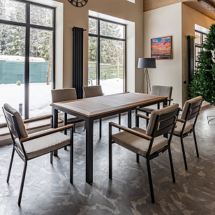 Обеденный комплект Lite Oscar со столешницей из поливуда, садовая мебель