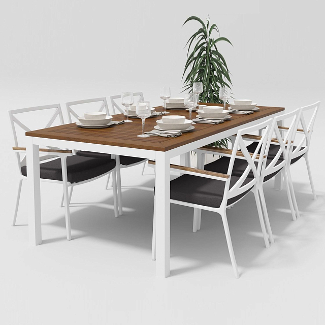 Обеденная зона Gardenini Bella Calma Grey 220 