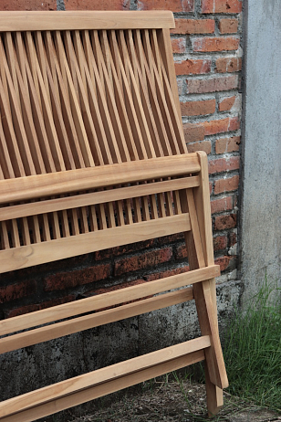 Скамейка складная из тика Lite Amelia, садовая мебель