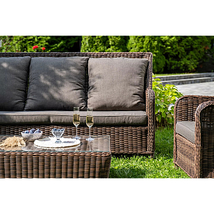 Лаунж зона 4SIS Гляссе, цвет коричневый, садовая мебель