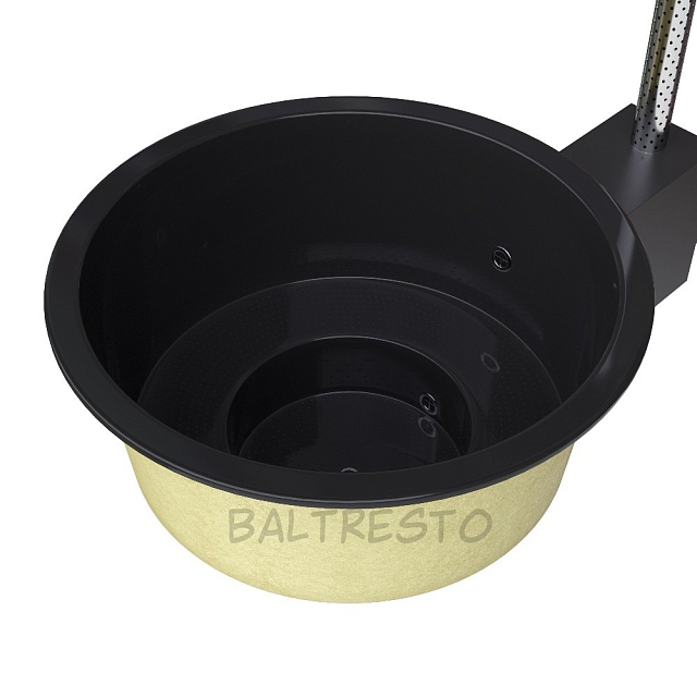 Купель с печкой террасная Baltresto Round Terras Ø1.8 м черная 