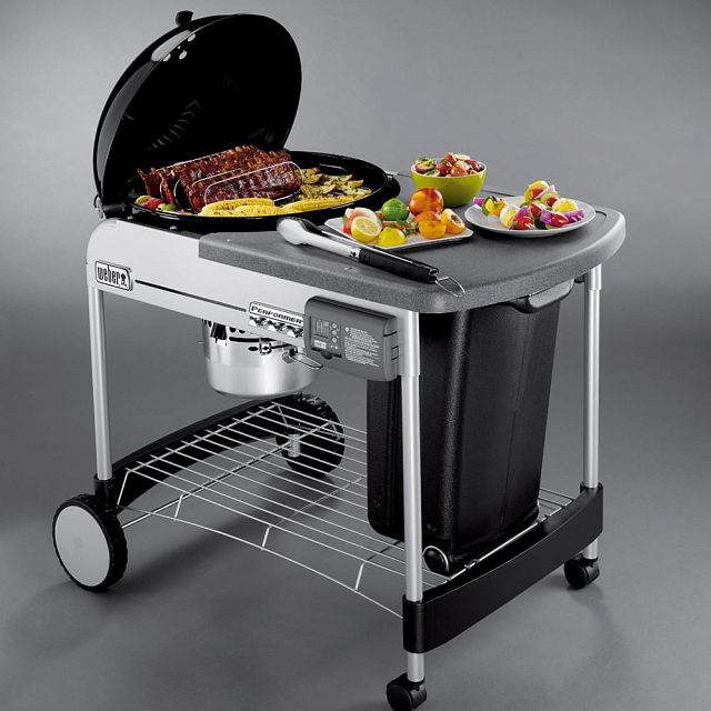 угольный гриль weber performer deluxe gbs, 57 см, черный