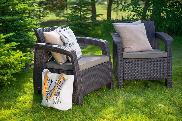 Комплект Keter Corfu Duo графит 