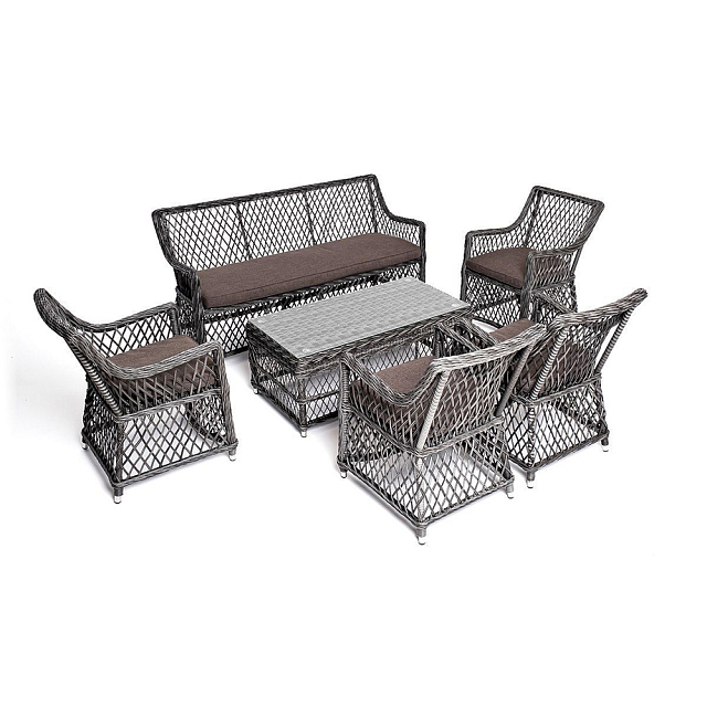 Лаунж-зона 4SIS Асти на 6 персон, цвет графит 