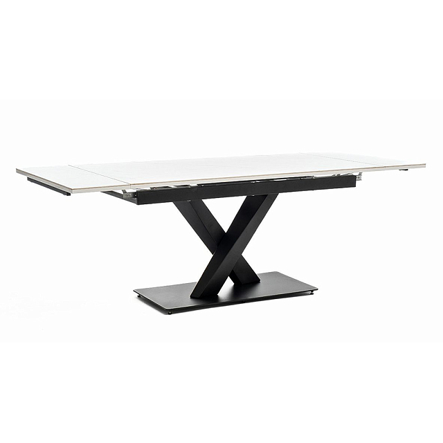 Интерьерный раздвижной стол 4SIS Юпитер Цвет: белый глянцевый 