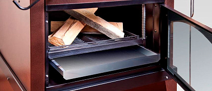 Большая дверца с жаропрочным стеклом