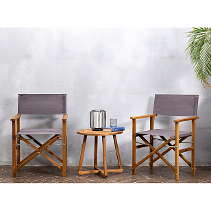 Кофейный комплект из акации Joygarden Director цвет: темно-серый, садовая мебель