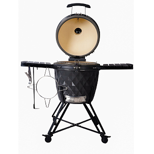 гриль керамический diamond egg xl pro цвет: серый для приготовления пищи гриль керамический diamond egg xl pro цвет: серый для дачи