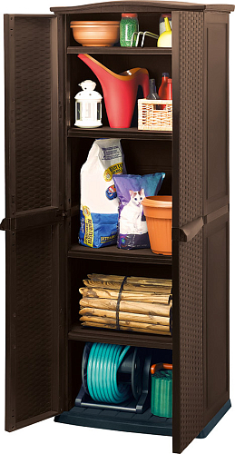 Дачный шкаф Keter Style Tall графит, садовая мебель