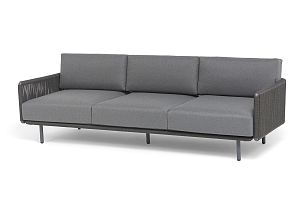 Диван 4SIS Джелло 3-местный, темно-серый, садовая мебель