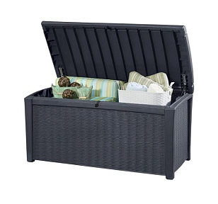 Уличный сундук для хранения Keter Borneo серый для дачи Уличный сундук для хранения Keter Borneo серый, садовая мебель
