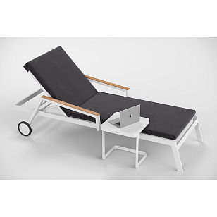 Шезлонг Gardenini Sogno S Белый / Антрацит, садовая мебель