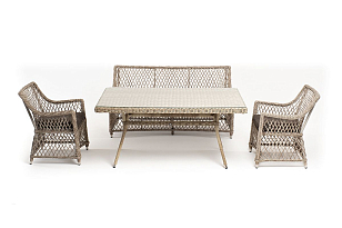 Обеденная группа 4SIS Катания на 4 персоны, цвет бежевый, садовая мебель