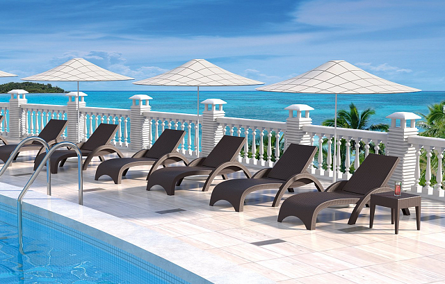 Шезлонг Siesta Contract GS 1009 (Fiji) Цвет: коричневый 
