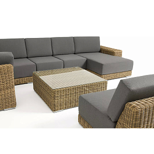 Лаунж-зона трансформирующаяся 4SIS Капри, цвет соломенный для дачи Лаунж-зона трансформирующаяся 4SIS Капри, цвет соломенный, садовая мебель