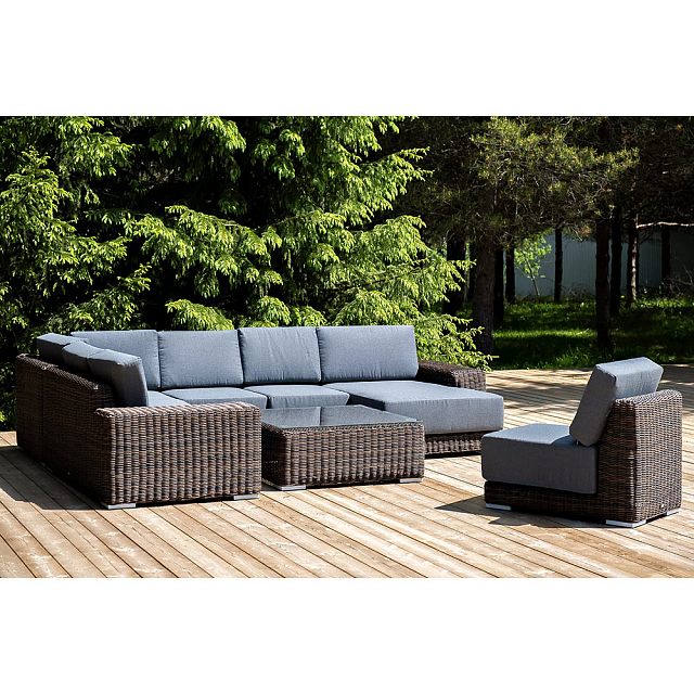 Модуль диванный прямой 4SIS Капри, цвет коричневый 