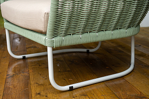 Лаунж-зона 4SIS Фиджи 5-местная, каркас светло-серый, роуп зеленый для дачи Лаунж-зона 4SIS Фиджи 5-местная, каркас светло-серый, роуп зеленый, садовая мебель