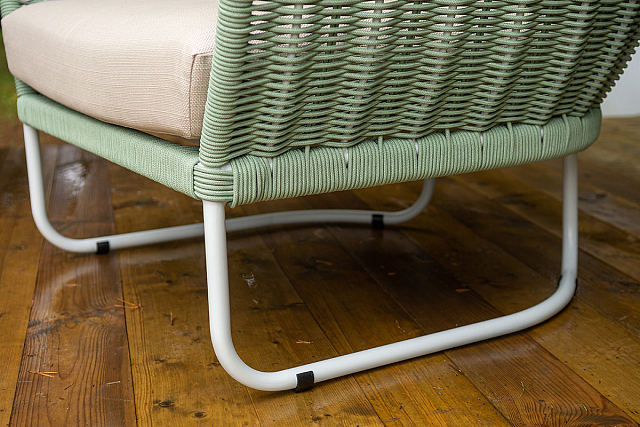 Лаунж-зона 4SIS Фиджи 5-местная, каркас светло-серый, роуп зеленый 