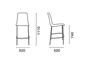 Стул барный Papatya X-Treme BSL Pro Цвет: красный, садовая мебель