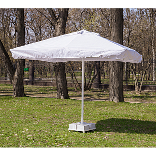Зонт Lite Mistral 300 квадратный с воланом Цвет: белый, садовая мебель