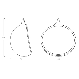 Подвесное кресло Unknown Nordic Bios Mini, садовая мебель