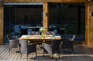 Обеденная группа Joygarden Modena 180 см на 6 персон с креслами, садовая мебель