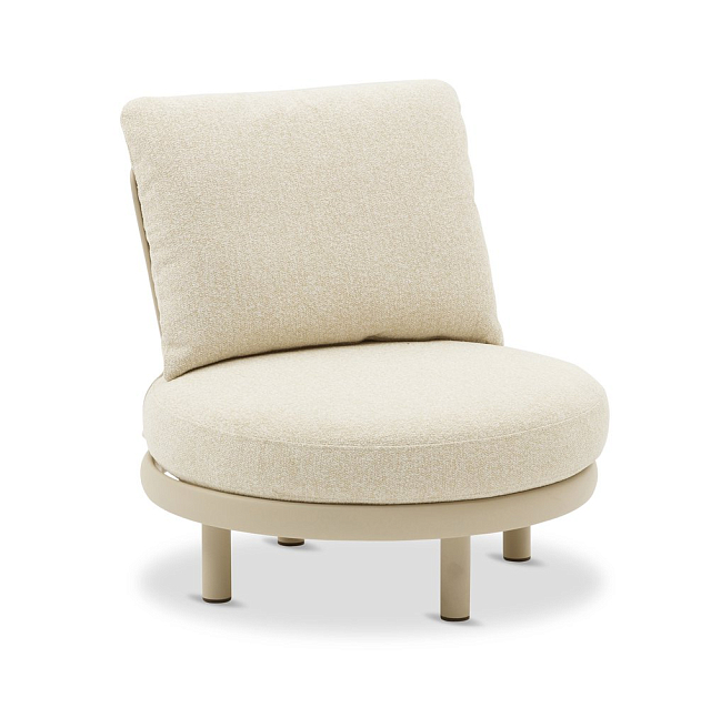 Комплект (пуф и столик) Brafritid Gotland бежевый, алюминий 