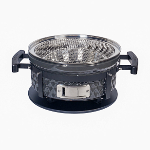 Настольный керамический гриль Diamond Egg Tabletop Grill Цвет: серый для сада