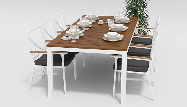 Обеденная зона Gardenini Bella Calma Grey 220 