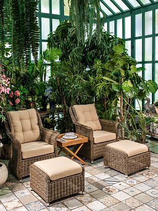 Оттоманка плетеная Joygarden Opal, садовая мебель