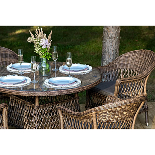 Обеденная группа 4SIS Дольче, цвет коричневый, садовая мебель