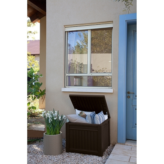 Стол-сундук Keter Cube Wood 208 л 