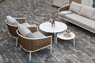 Лаунж-зона 4SIS Тоскана Цвет: соломенный для дачи Лаунж-зона 4SIS Тоскана Цвет: соломенный, садовая мебель