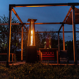 Уличный газовый обогреватель La Hacienda P1 All black для сада и загородного дома Уличный газовый обогреватель La Hacienda P1 All black, уличное оборудование