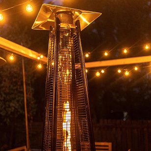 Уличный газовый обогреватель La Hacienda P1 All black для сада и загородного дома Уличный газовый обогреватель La Hacienda P1 All black, уличное оборудование