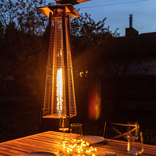 Уличный газовый обогреватель La Hacienda P1 All black для сада и загородного дома Уличный газовый обогреватель La Hacienda P1 All black, уличное оборудование