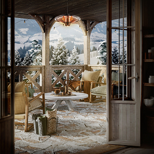 Ballu Уличный электрический обогреватель Ballu CARBON LL-S для сада и загородного дома Ballu уличный электрический обогреватель ballu carbon ll-s, уличное оборудование