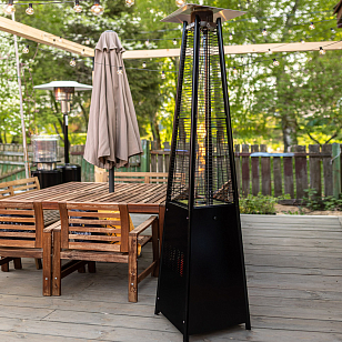 Уличный газовый обогреватель La Hacienda P1 All black для сада и загородного дома Уличный газовый обогреватель La Hacienda P1 All black, уличное оборудование